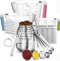 20 Piece Measuring Cups And Spoons Set Stainless Nesting